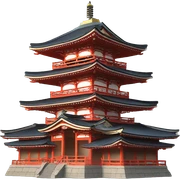 japanese temple sticker