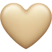 Beige heart sticker