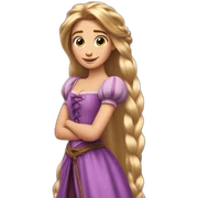 Rapunzel pose sticker