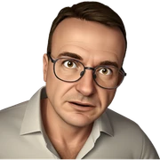 male portrait with glasses sticker