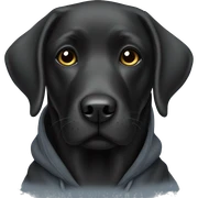 black labrador with hoodie sticker