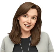 smiling girl with brown hair sticker