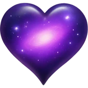 purple cosmic galaxy heart sticker