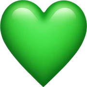 Green heart sticker