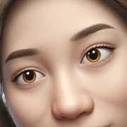 realistic close-up of girl sticker