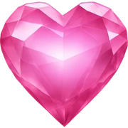 Pink crystal heart sticker