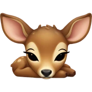 baby Deer sleeping sticker
