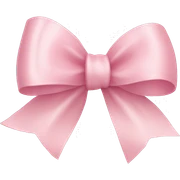 light pink ribbon bow sticker
