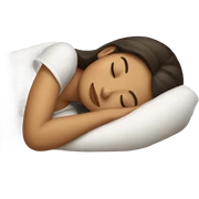 Brunette girl sleeping sticker
