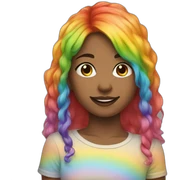 girl-with-rainbow-hair sticker