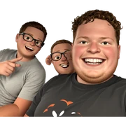 three boys having fun sticker