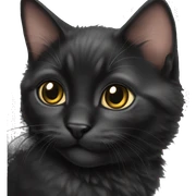 Black kitten sticker