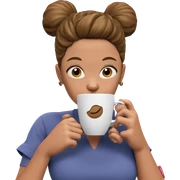 girl with coffee mug sticker