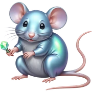 Holographic rat sticker