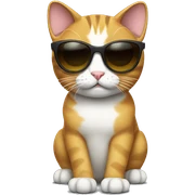 Cat with sunglasses sticker