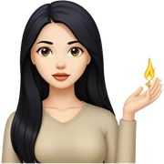 Beautiful woman long black hair  sticker