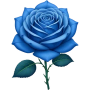 Blue rose sticker