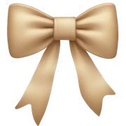 Beige bow  sticker