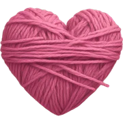 heart with yarn sticker