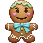 Pastel gingerbread man sticker