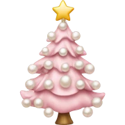 Light pink Christmas tree with pearls  sticker
