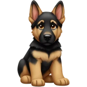 German shepherd puppy sticker