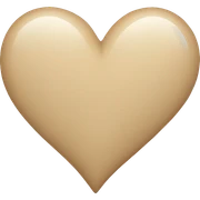 beige heart sticker