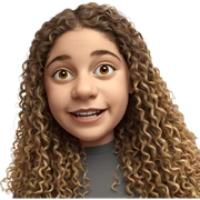 smiling portrait of curly hair sticker