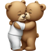 teddy bear giving kiss sticker