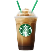 Starbuck ice coffee with ice cubes sticker