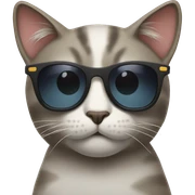 Cat with sunglasses sticker