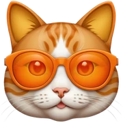 Cat with sunglasses sticker