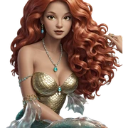 realistic mermaid with jewelry sticker