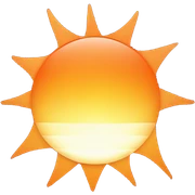 setting sun sticker