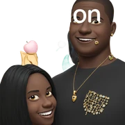 smiling boys with jewelry sticker