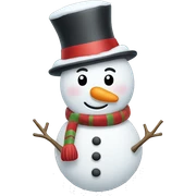 Cute Christmas snow man sticker