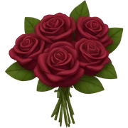 bouquet of burgundy roses  sticker