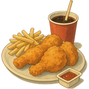 fried chicken meal sticker