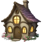 mystical fairy cottage  sticker