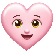 Baby pink heart sticker