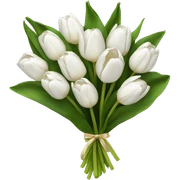 white tulip bouquet  sticker