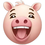 Cerdo riendo sticker