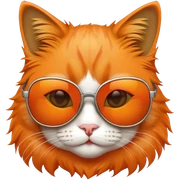 Cat with sunglasses sticker
