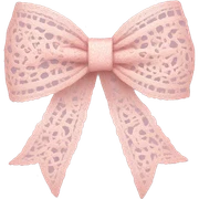 light pink lace bow sticker