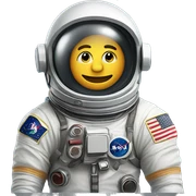 astronaut picture with helmet sticker