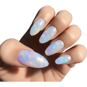 opal crystal painted nails 💅  sticker