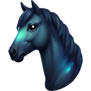 Dark iridescent horse glowing sticker