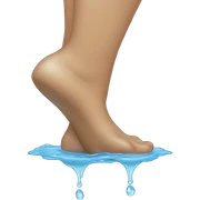 Wet feet sticker
