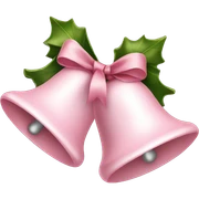 Light pink Christmas bells sticker