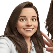 smiling girl with brown hair sticker
